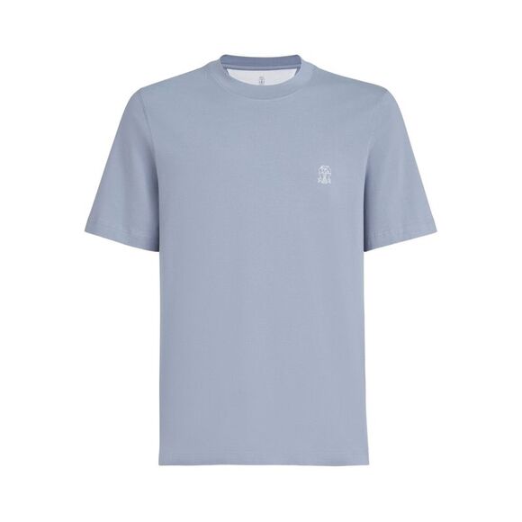 Brunello Cucinelli Men Logo Cotton T-Shirt